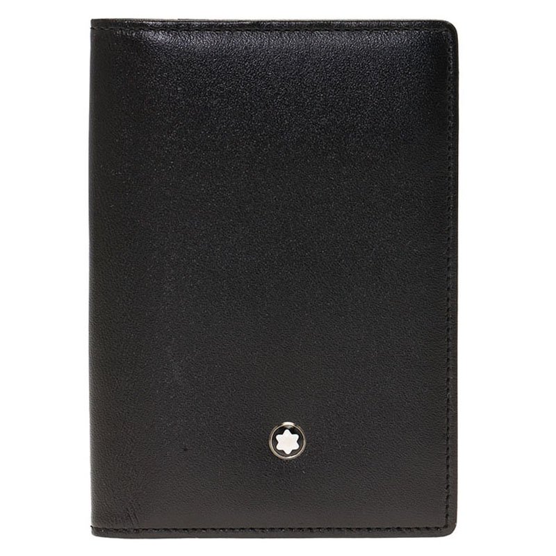 Pre Owned Montblanc Black Leather Meisterstuck Card Holder