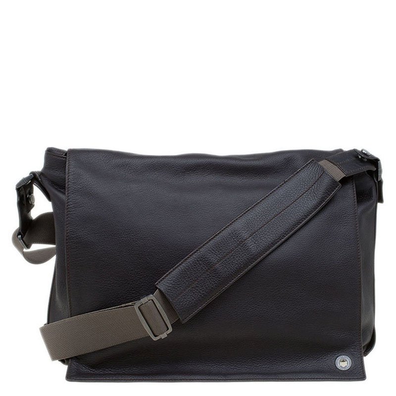Montblanc Choco Brown Leather Meisterstuck Messenger Bag Montblanc ...