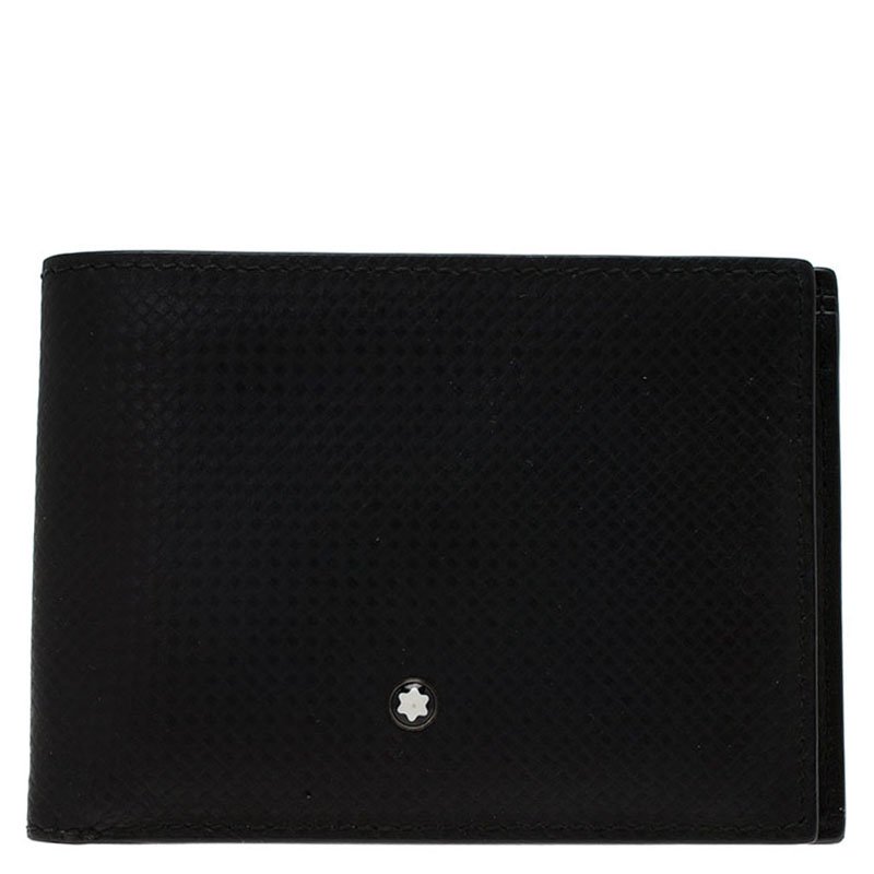 Pre Owned Montblanc Black Leather Extreme Bi Fold 6CC Wallet