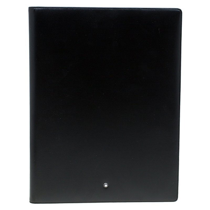 Pre Owned Montblanc Black Leather Conference Folder
