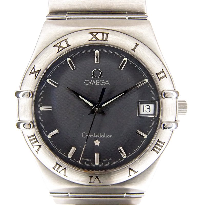 Pre Owned Omega Grey Stainless Steel Constellation Men's Wristwatch 32MM