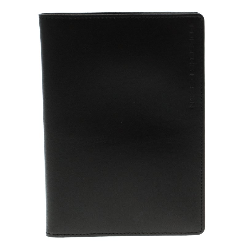Pre Owned Porsche Design Black Leather French Classic 2.1 Passport Holder