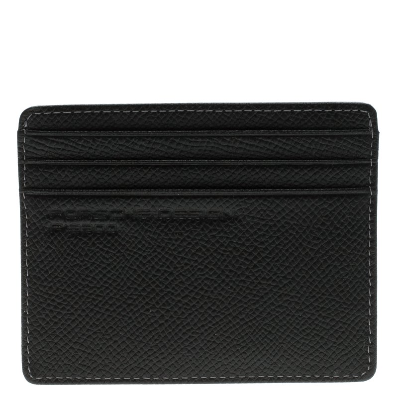 Pre Owned Porsche Design Black Leather P H6 Card Holder