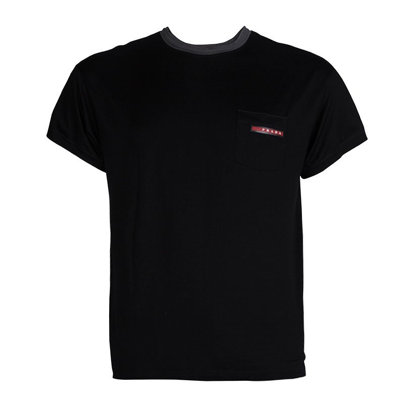 Prada Black Crewneck Short Sleeve T-Shirt L Prada | The Luxury Closet