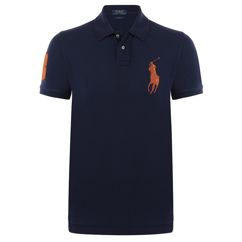 Polo Ralph Lauren Navy Blue/Orange Logo Polo Shirt XL Ralph Lauren | TLC