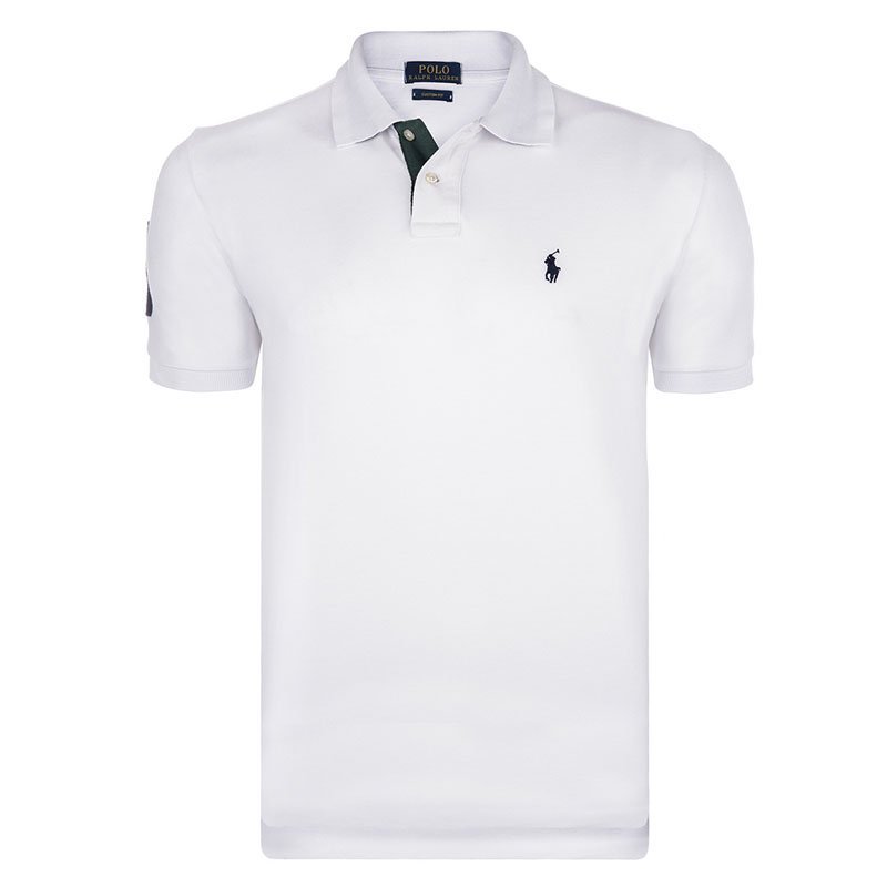 Polo Ralph Lauren White/Navy Blue Logo Contrast Polo Shirt XL Ralph Lauren  | TLC