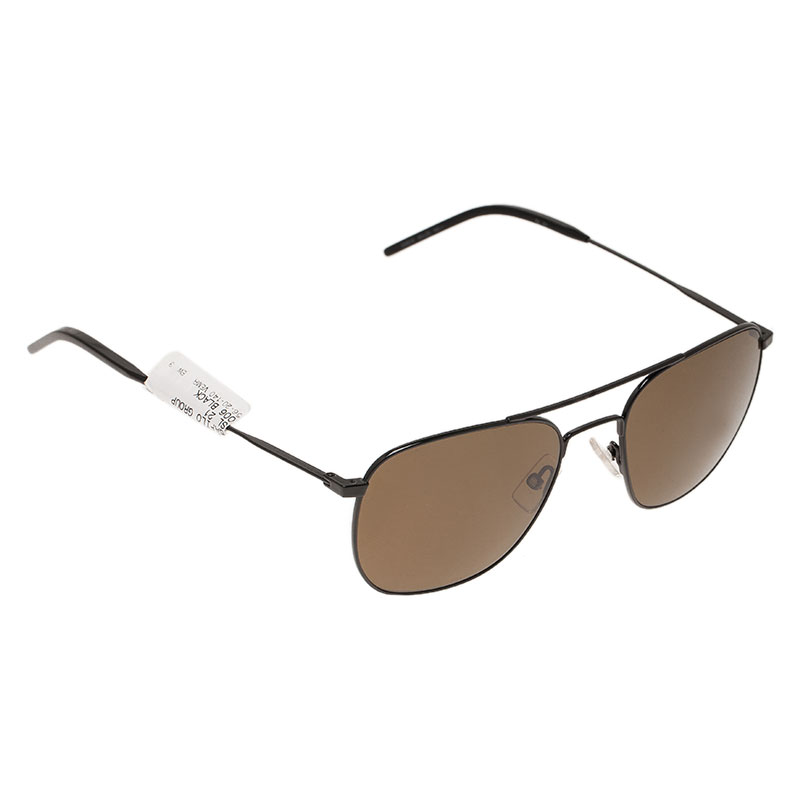 Saint Laurent Paris Black 006EW Round Aviators 