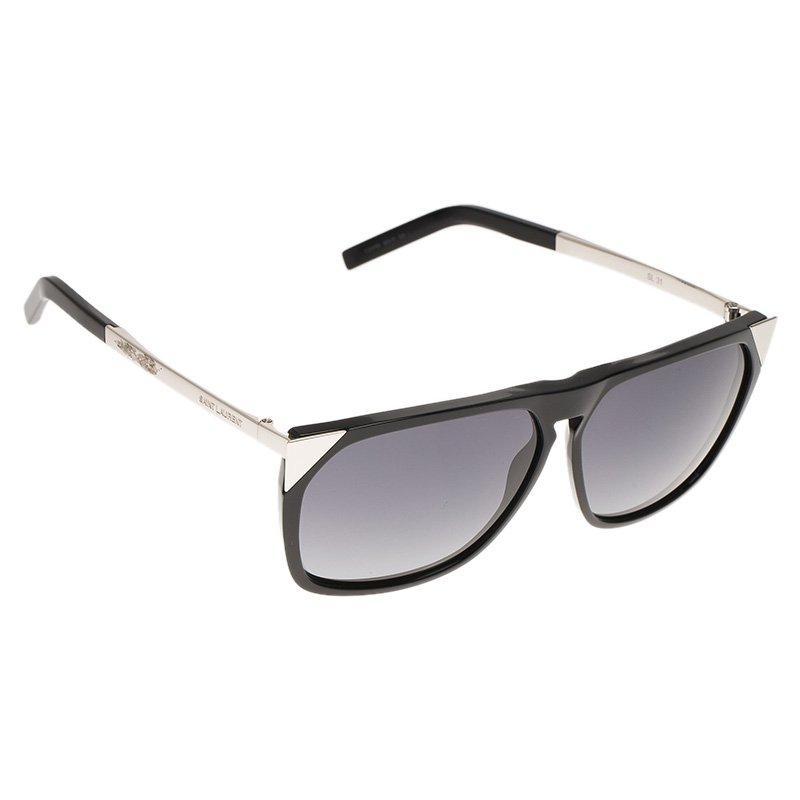 Saint Laurent Paris Black and Silver SL31 Wayfarers