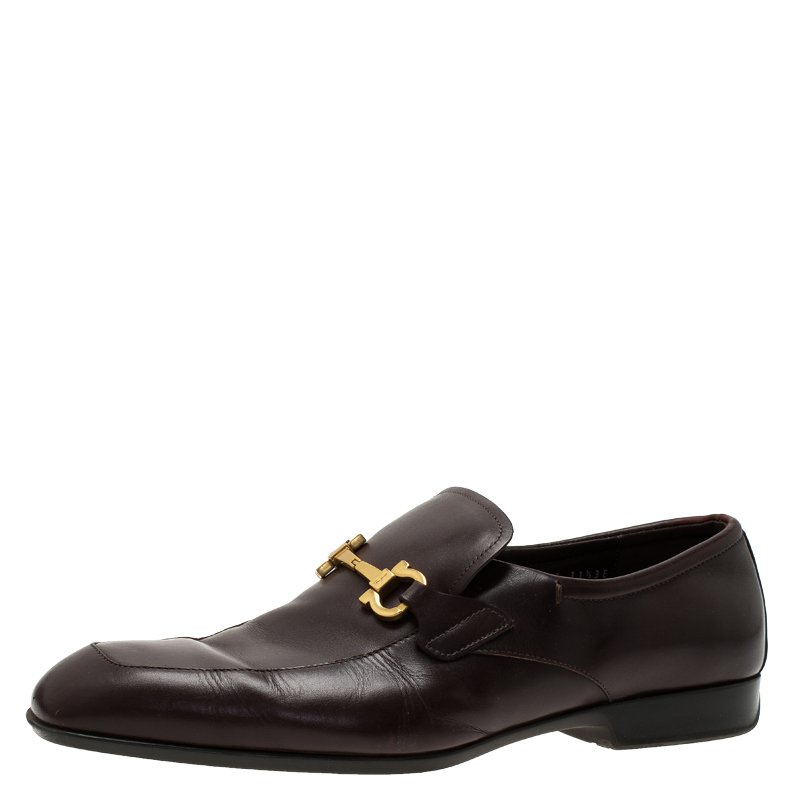 Salvatore Ferragamo Brown Leather Loafers Size 44.5