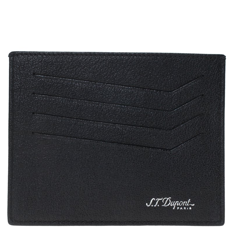 S.T. Dupont Black Leather Card Holder
