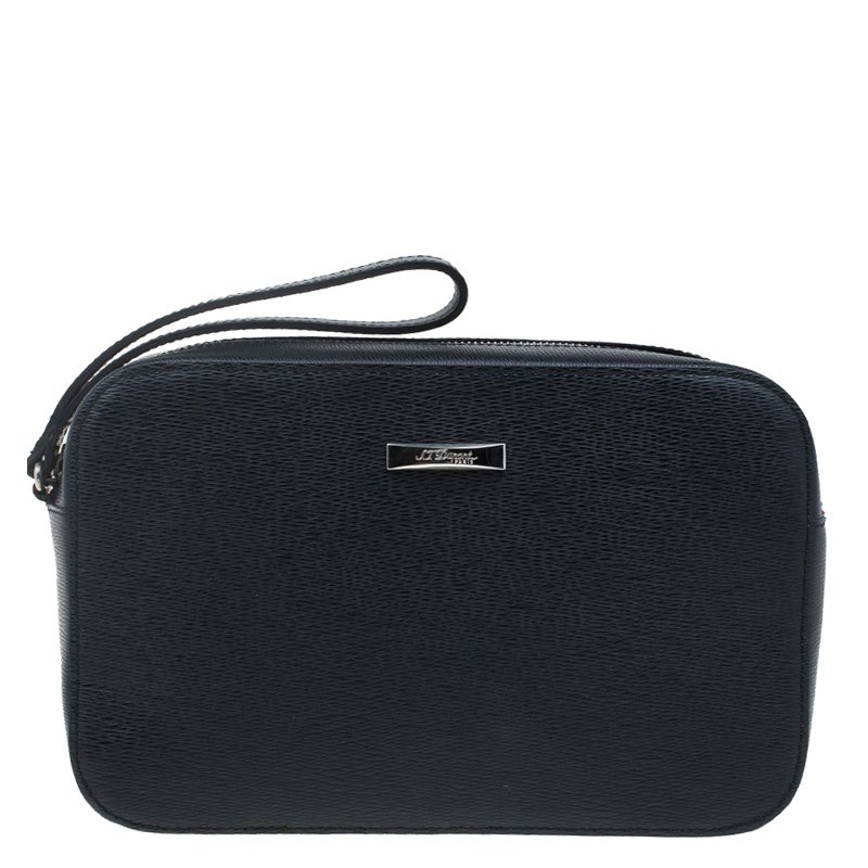 St Dupont Black Leather Pouch
