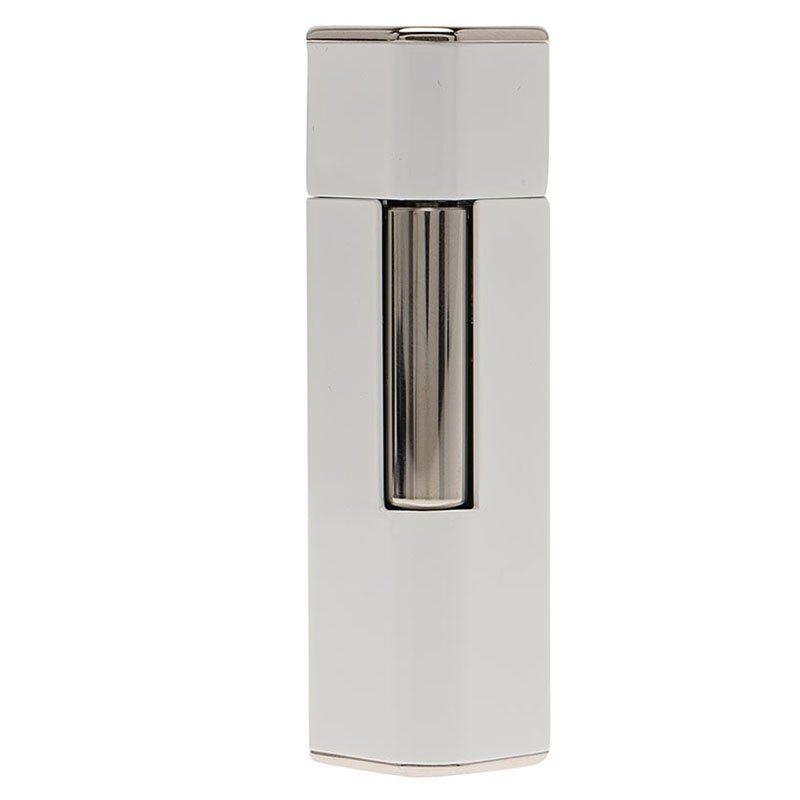 S.T. Dupont White Lacquer and Palladium Finish Karl Lagerfeld Lighter
