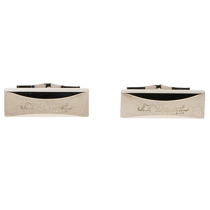 S.T. Dupont Logo Palladium Finish Men's Cufflinks