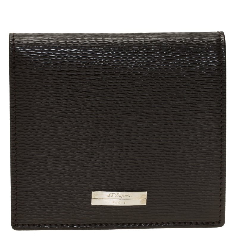S.T. Dupont Brown Leather Bi Fold Wallet