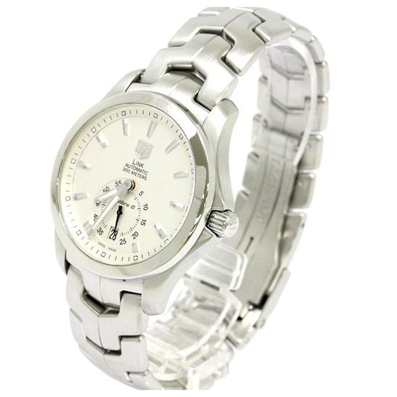 Tag Heuer Silver Stainless Steel Link Men's Wristwatch 39MM