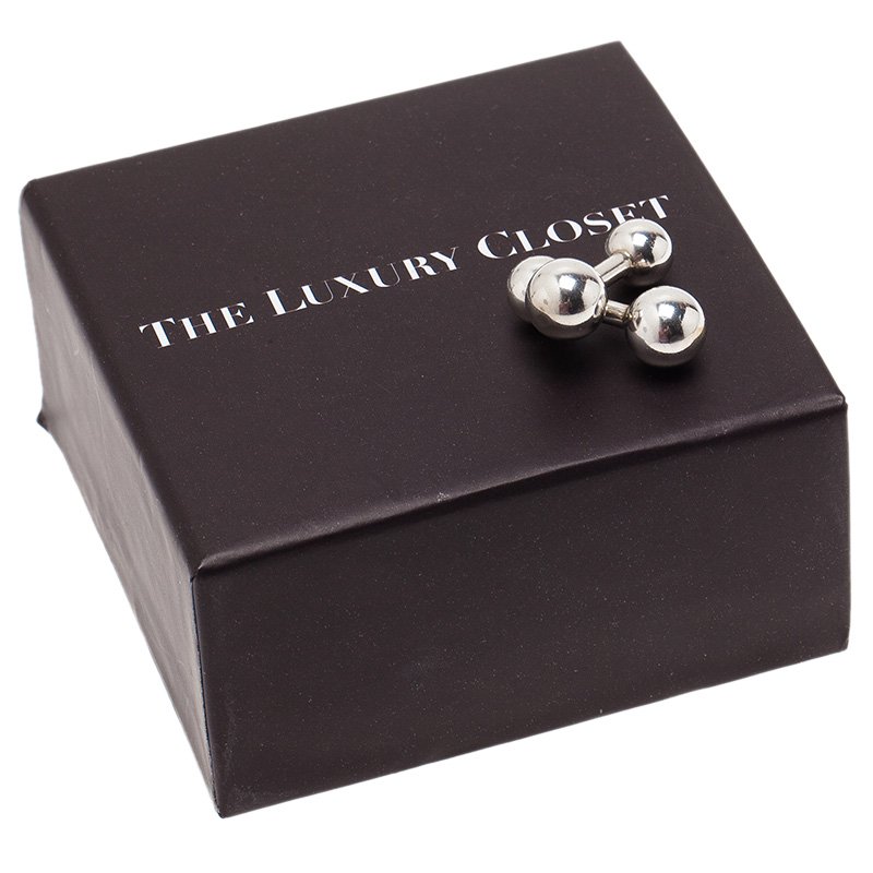 Tiffany Co Silver Barbell Men S Cufflinks Tiffany Co TLC   Luxury Men Tiffany Co Used Accessories P49180 005 