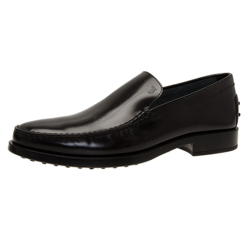 حذاء تودز سليب أون لوفرز جلد أسود 44.5