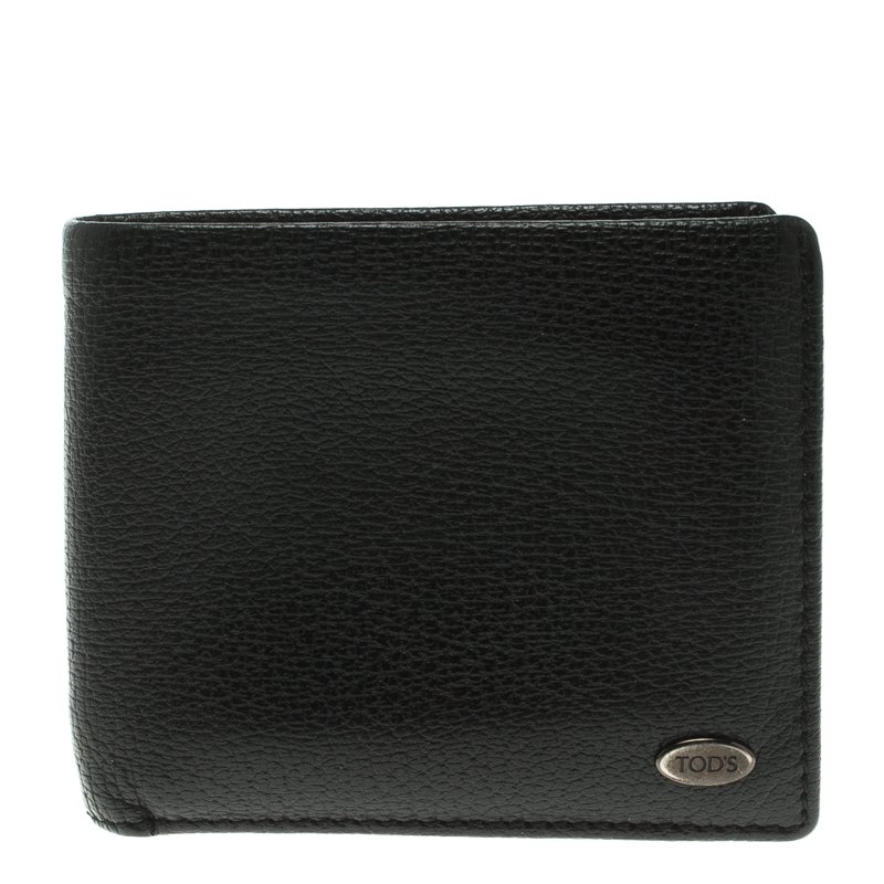 Tod's Black Leather BiFold Wallet