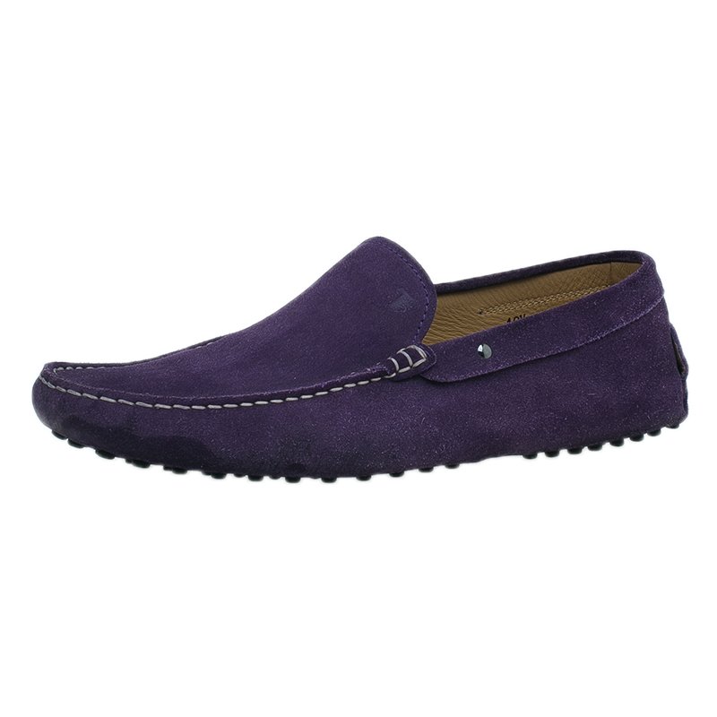 Tod's Purple Suede Loafers Size 44.5