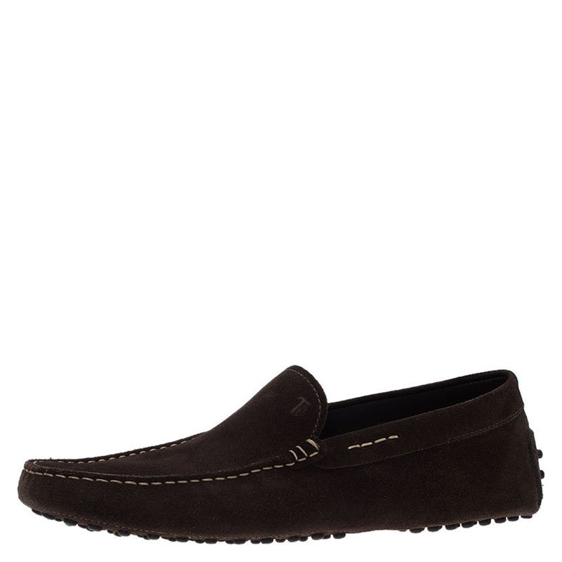 Pre Owned Tod's Brown Suede Loafers Size 42.5