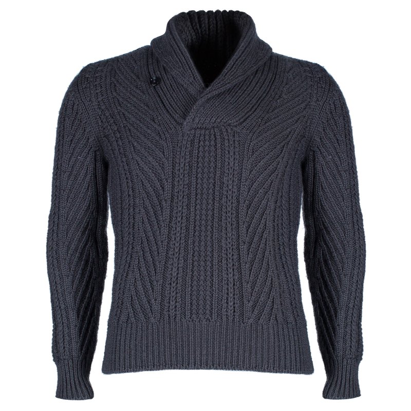 Pre Owned Tom Ford Men's Grey Wool Pullover S
