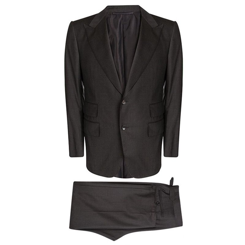 Tom Ford Dark Brown Wool Pant Suit L