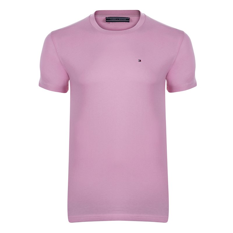 Tommy Hilfiger Pink Logo Crew Neck Tshirt XL