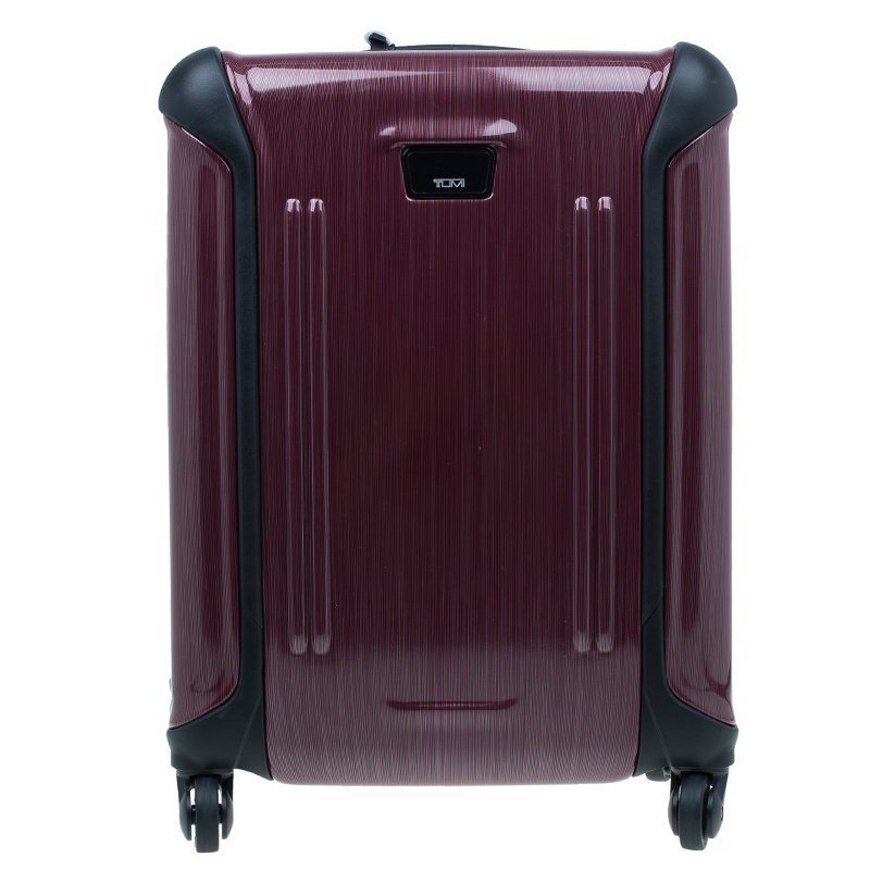 Pre Owned Tumi Purple Hard Shell 56 cm Vapor Rollen Trolley 