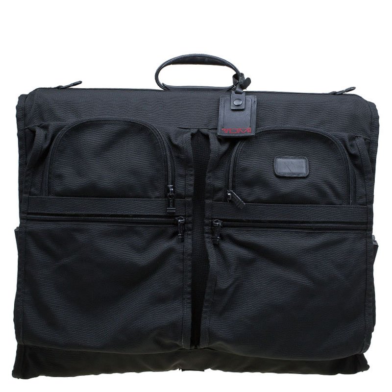 Tumi Black Nylon Tri Fold Garment Luggage Travel Bag