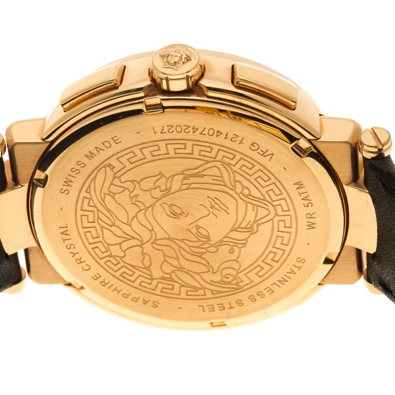 Versace Grey Gold Plated Stainless 