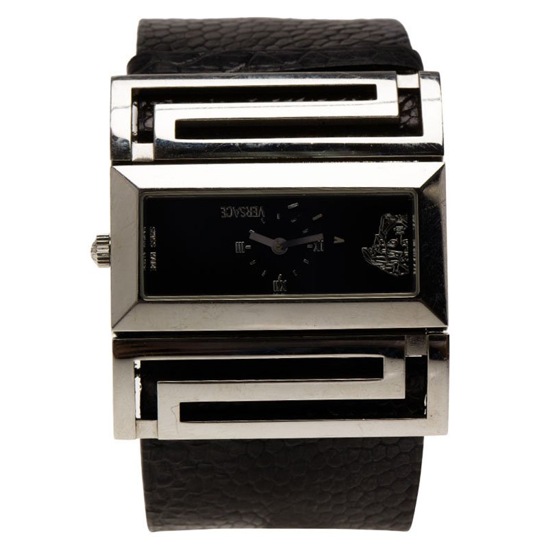 Versace Black Stainless Steel Beauville Women's Wristwatch 40MM