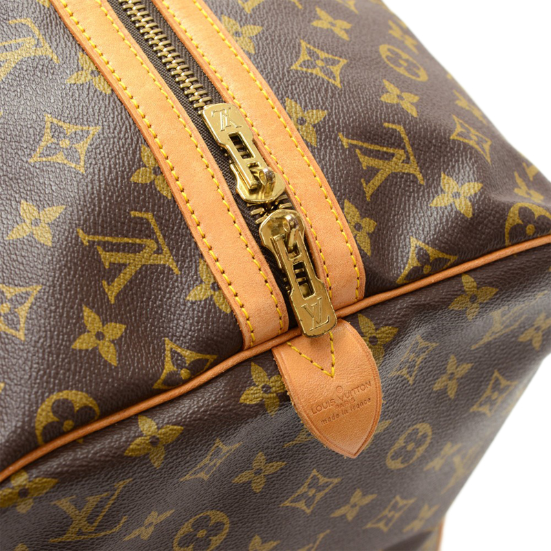 Sac souple cloth handbag Louis Vuitton Brown in Cloth - 30095790