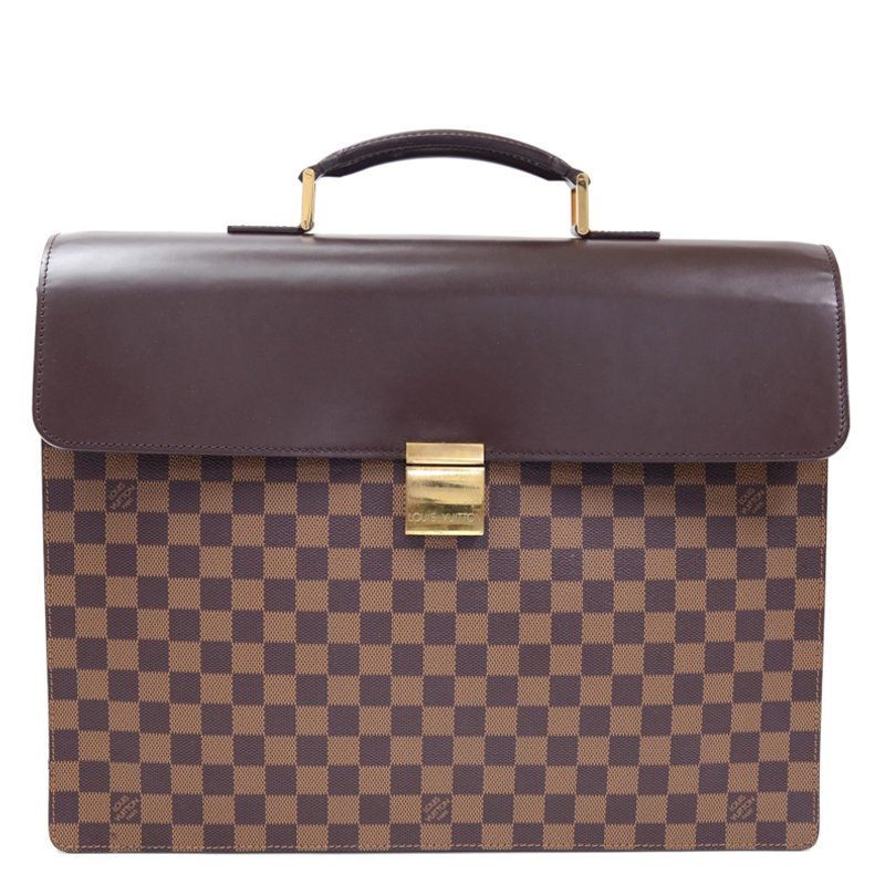 Pre Owned Louis Vuitton Damier Ebene Canvas Altona Briefcase GM