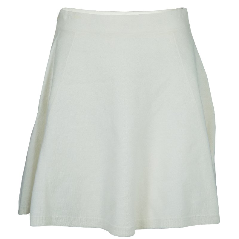 مملوكة مسبقًا 3.1 Phillip Lim Cream Wool Flared Skirt S