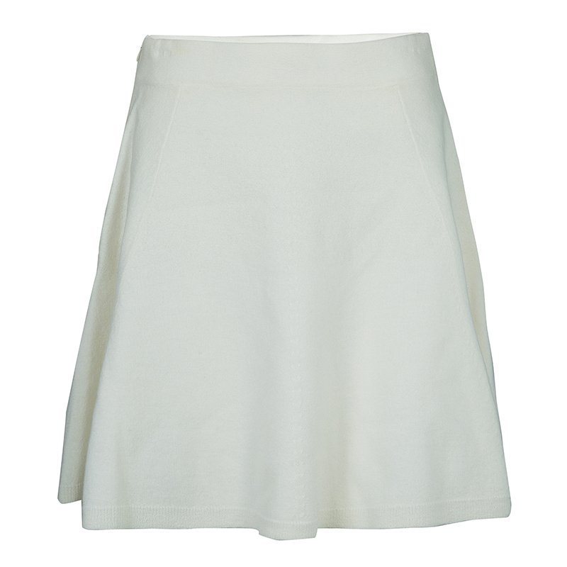 Pre Owned 3.1 Phillip Lim Cream Wool Flared Skirt M