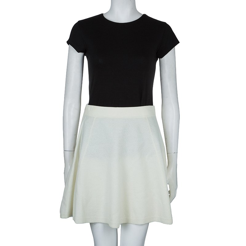 Pre Owned 3.1 Phillip Lim Cream Wool Flared Skirt M