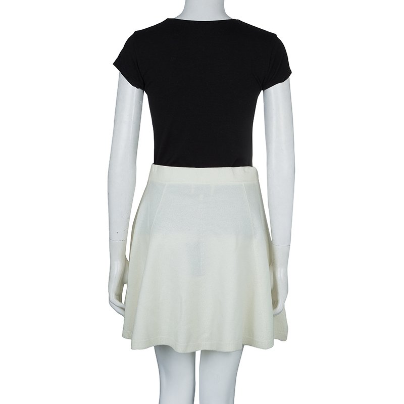 Pre Owned 3.1 Phillip Lim Cream Wool Flared Skirt M