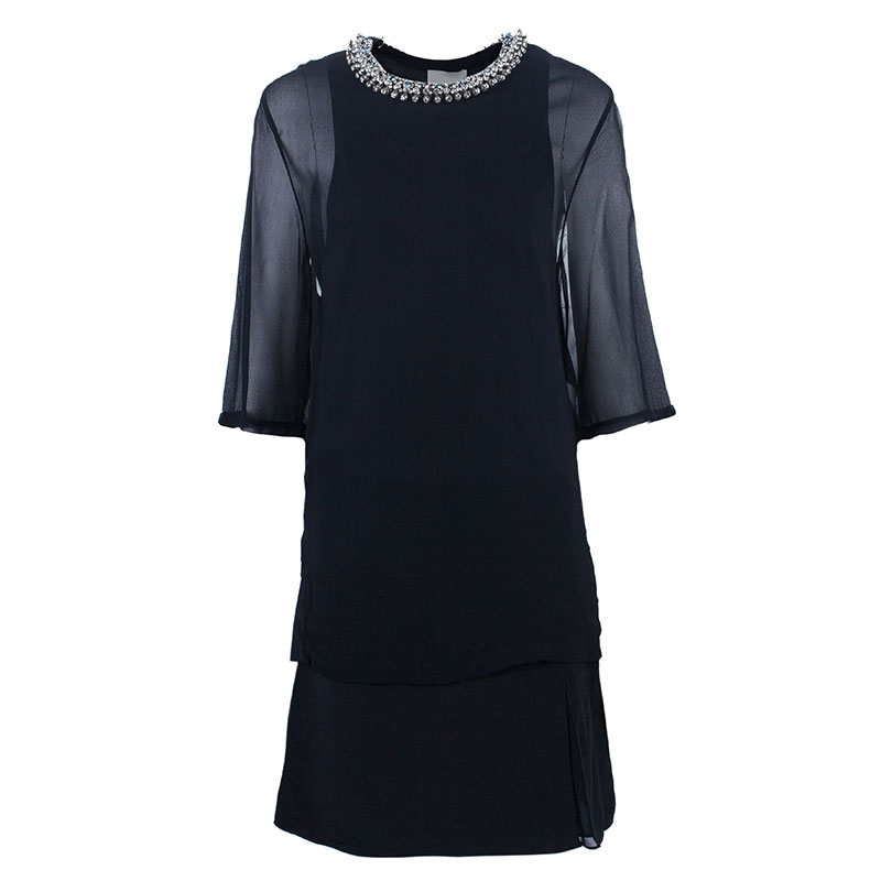 Pre Owned فستان 3.1 فيليب ليم رقبة مزخرفة S