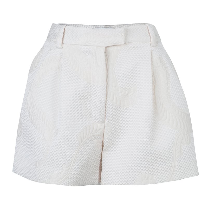 Pre Owned 3.1 Phillip Lim Off White Embossed Pleated Shorts S
