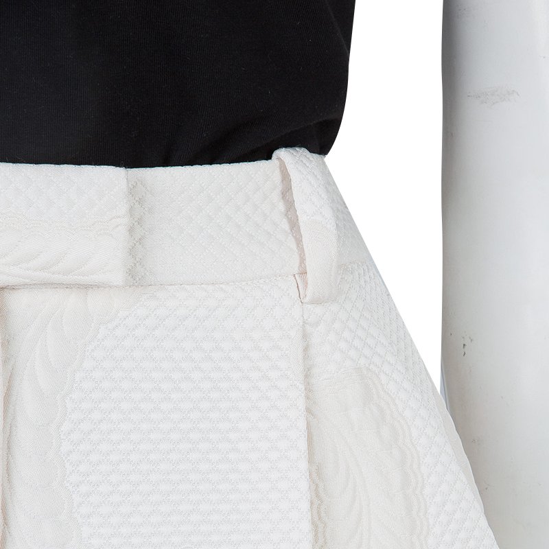 Pre Owned 3.1 Phillip Lim Off White Embossed Pleated Shorts S