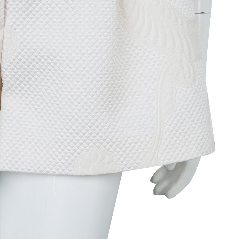 Pre Owned 3.1 Phillip Lim Off White Embossed Pleated Shorts S
