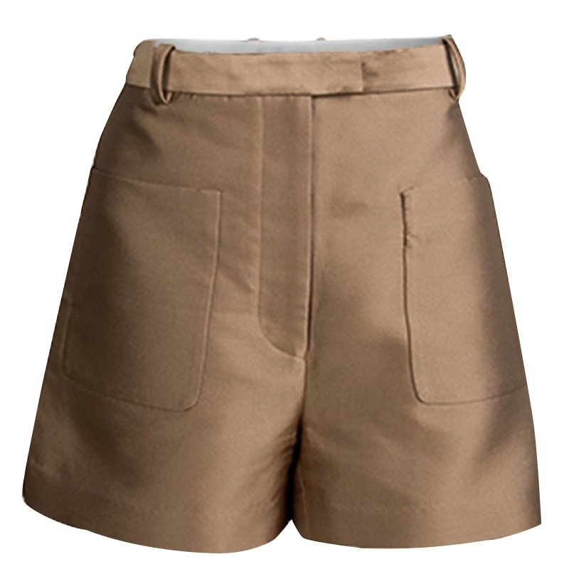 Pre Owned شورت 3.1 فيليب ليم برونزي بجيوب مزينة M