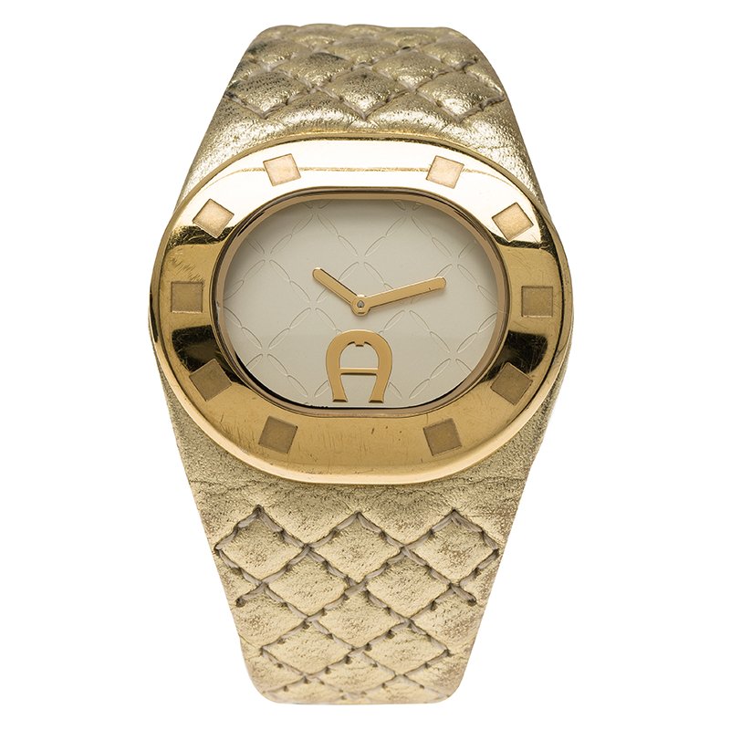 Pre Owned Aigner Silver Stainless Steel Ravello Due A21268 Women's Wristwatch 40MM