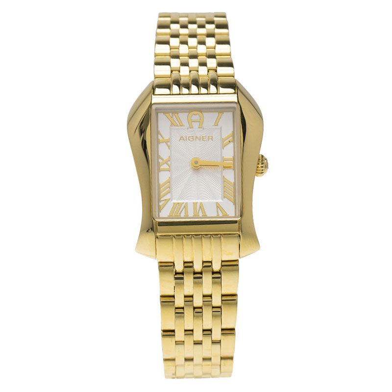 مملوكة مسبقًا Aigner Urbino Yellow Gold Tone Stainless Steel Women's Wristwatch 26MM