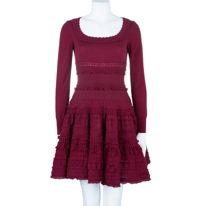 alaia dress red