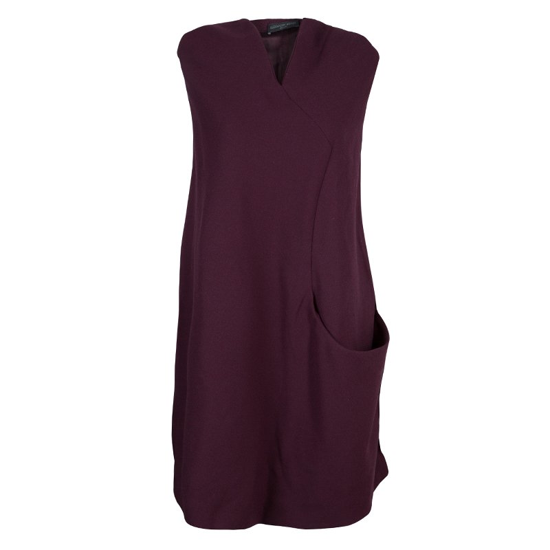 Alexander McQueen Burgundy A-Line Dress S