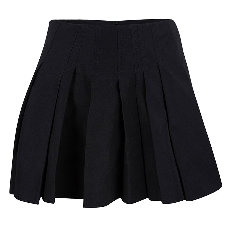 Alexander Wang Black Pleated Mini Skirt M