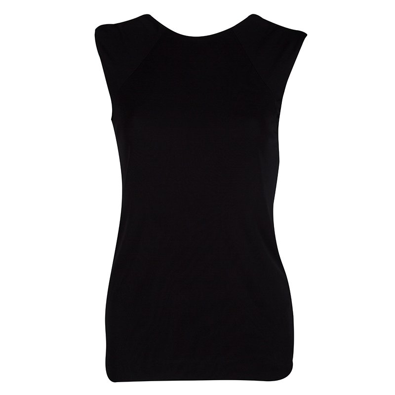 T by Alexander Wang Black Knit Low Back Detail Sleeveless Top S