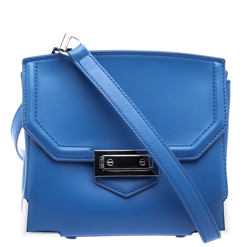 Pre Owned Alexander Wang Blue Leather Small Marion Shoulder Bag