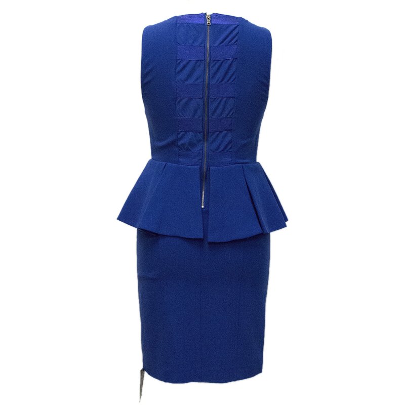 cobalt blue peplum dress